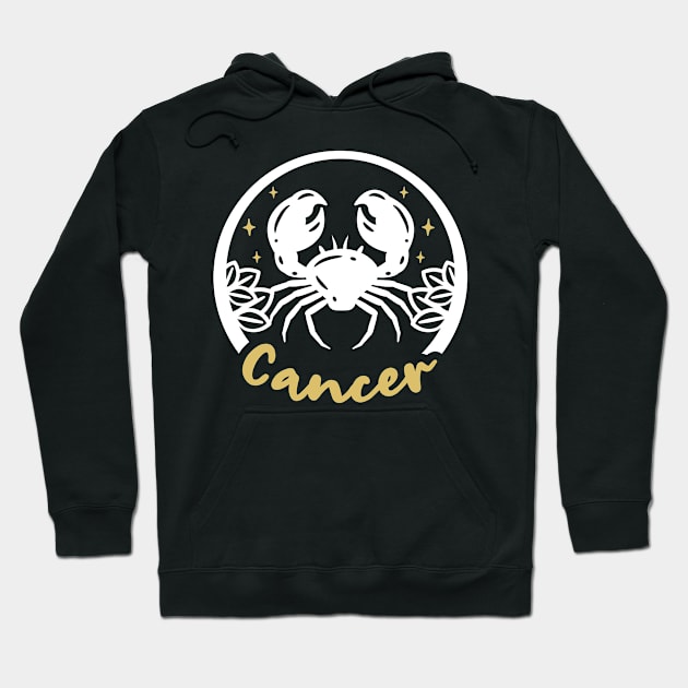 Cancer Zodiac Sign Hoodie by Whimsical Frank